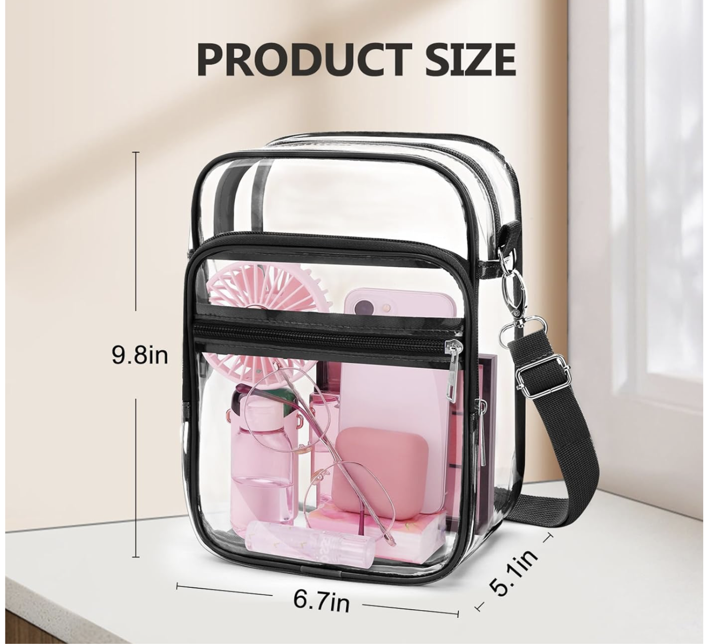 Clear Concert Crossbody Bag – Live Together Aesthetic