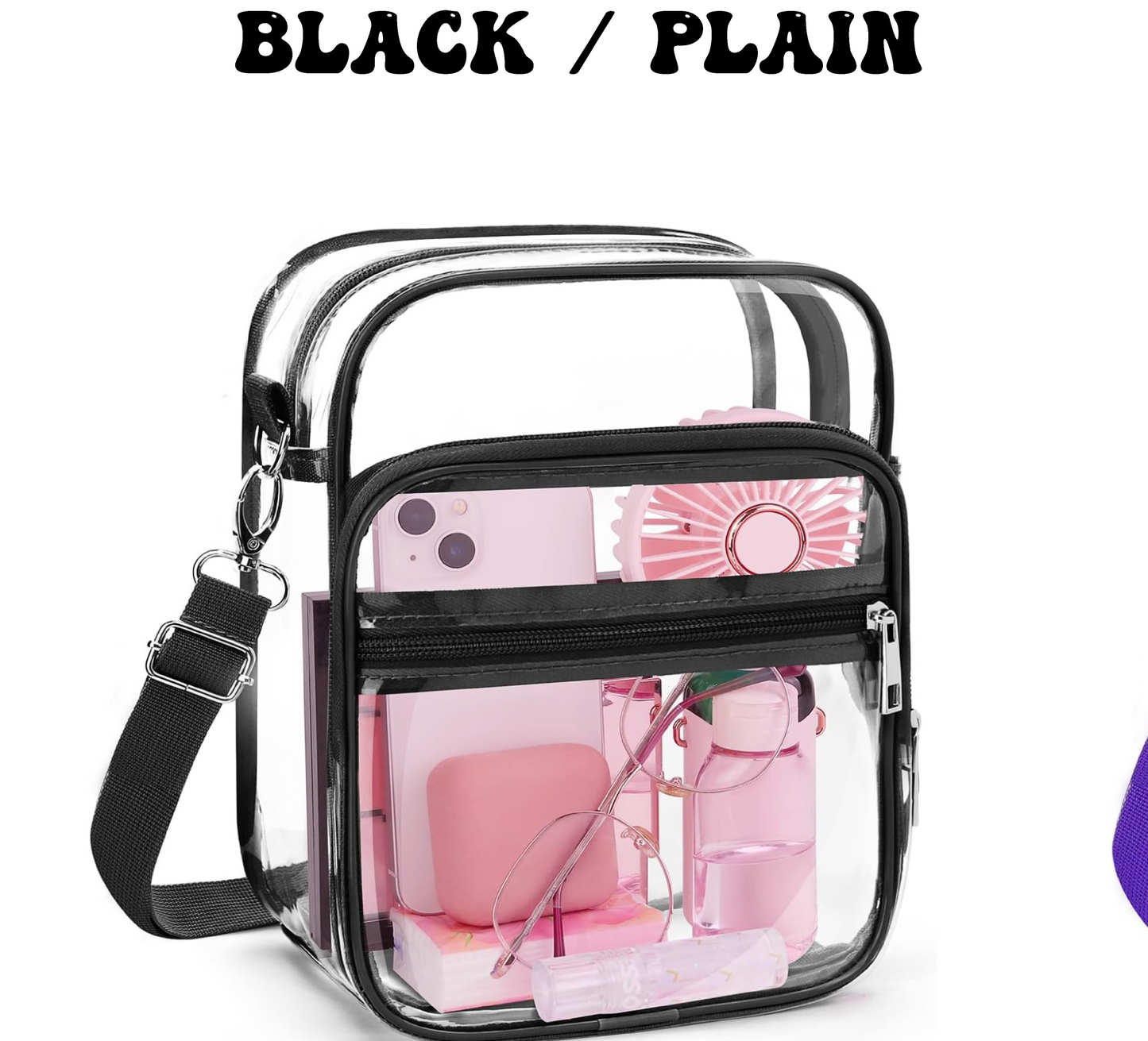 Clear Concert Crossbody Bag – Lemon Aesthetic Edition