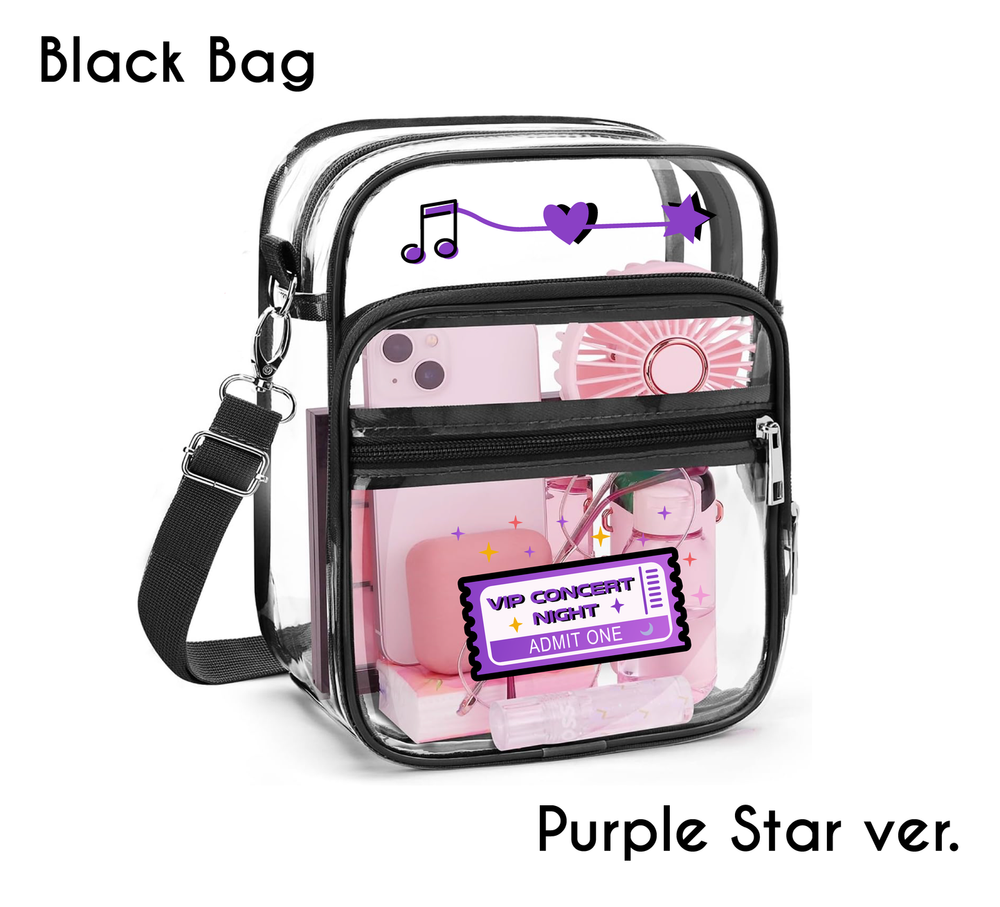 Clear Concert Crossbody Bag – Tour Aesthetic Edition