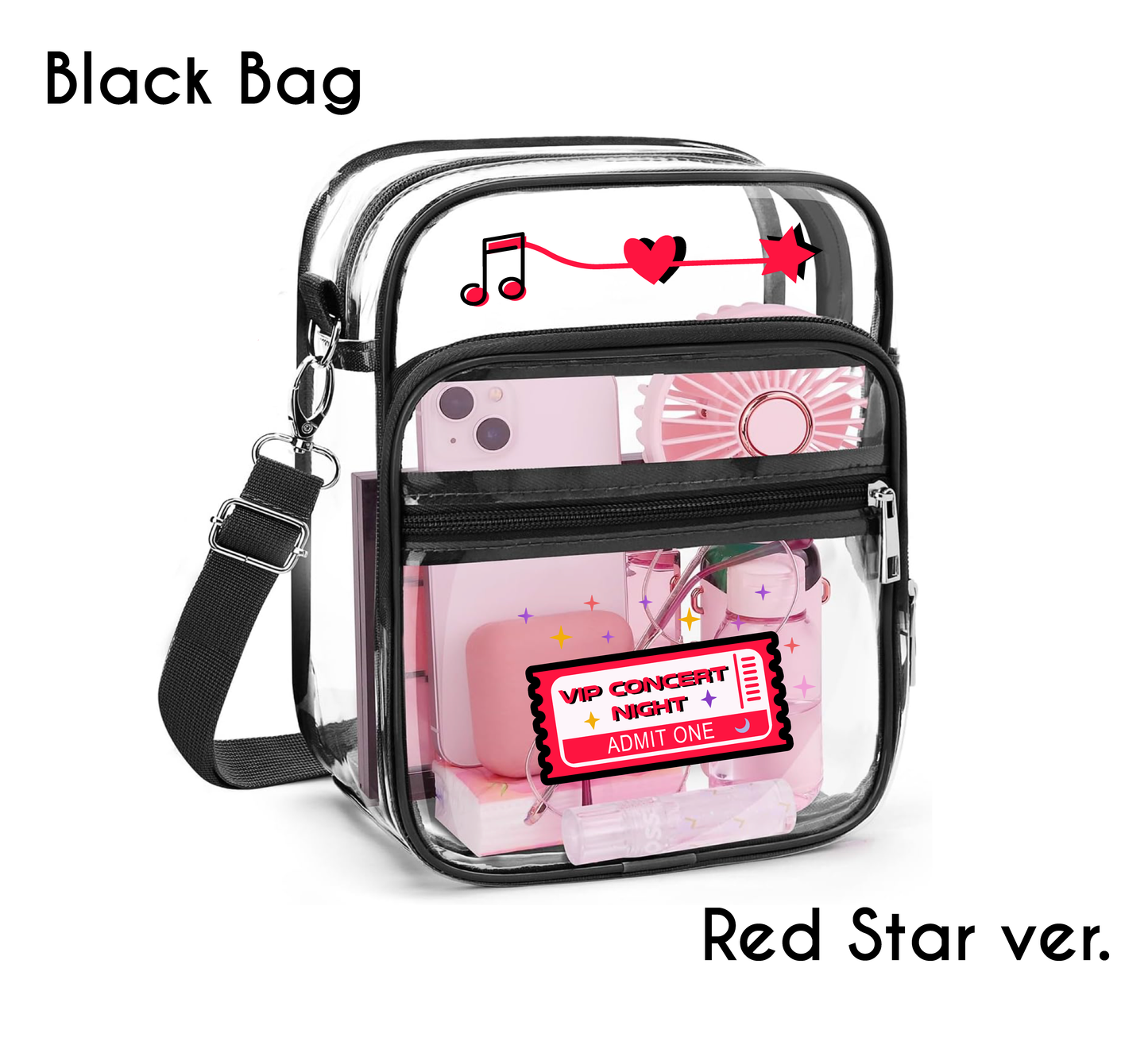 Clear Concert Crossbody Bag – Tour Aesthetic Edition