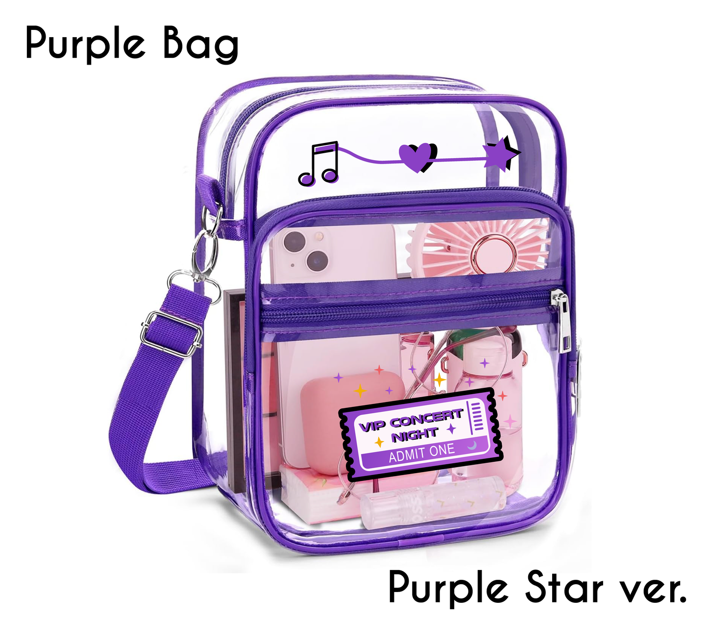 Clear Concert Crossbody Bag – Tour Aesthetic Edition