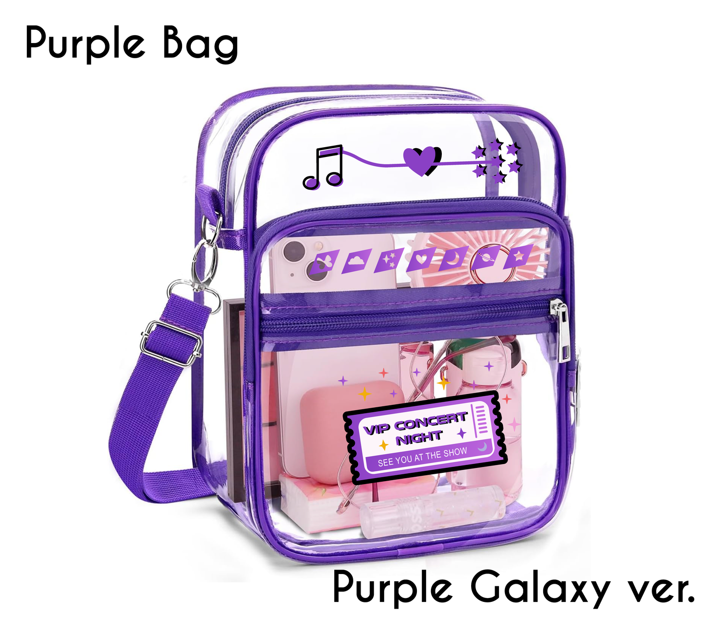 Clear Concert Crossbody Bag – Tour Aesthetic Edition