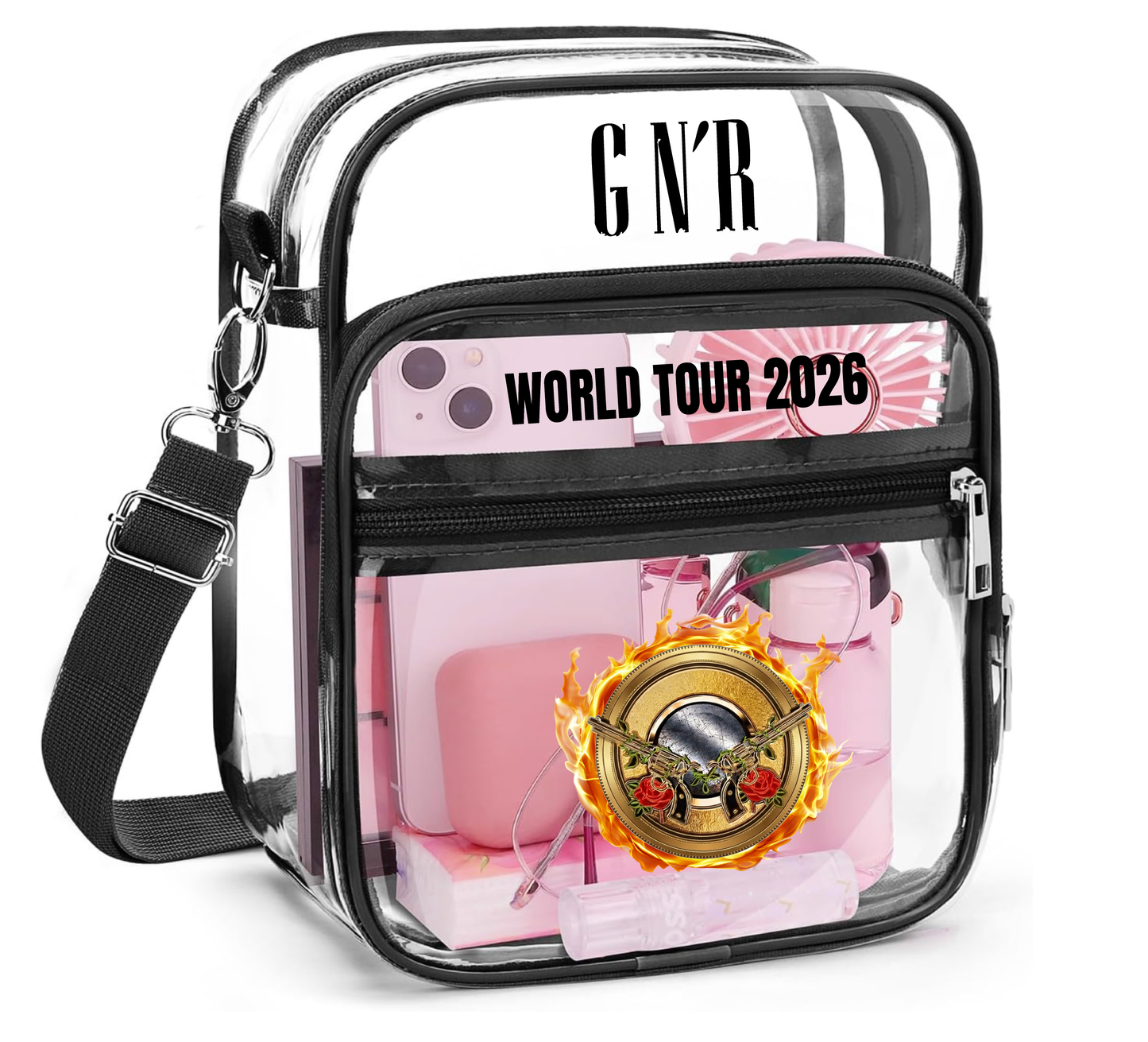 Clear Concert Crossbody Bag – Rock Tour Aesthetic Edition