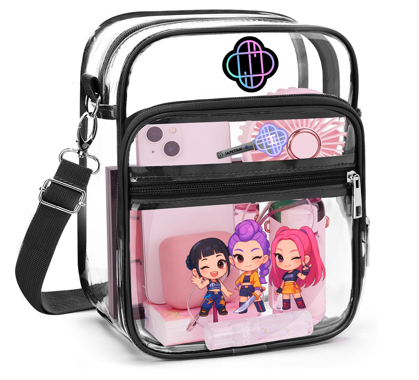 Clear Concert Bag – Pop Star Squad (Black or Purple)