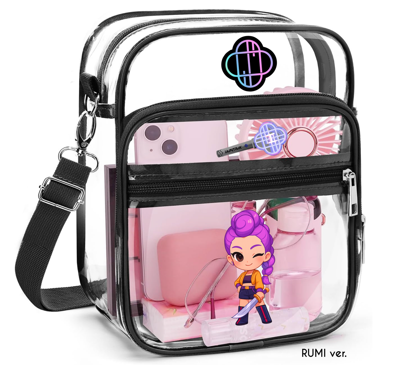 Clear Concert Bag – Pop Star Squad (Black or Purple)