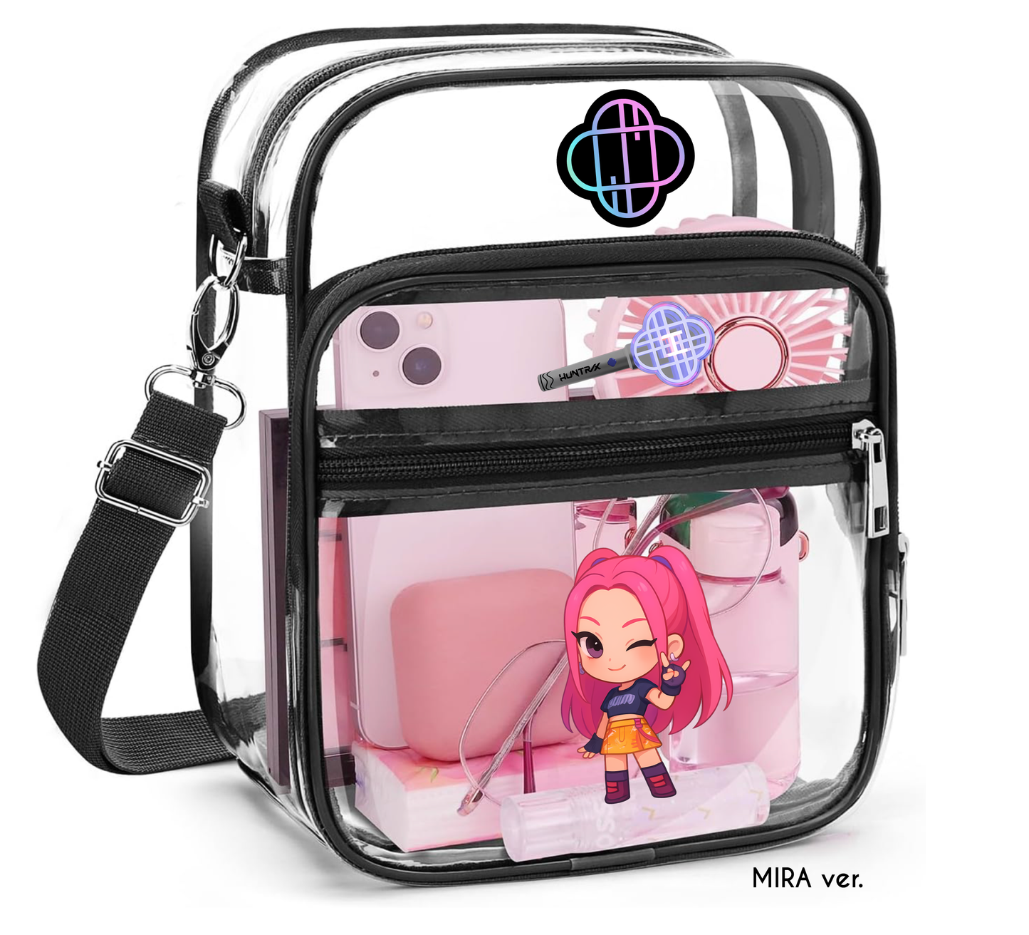 Clear Concert Bag – Pop Star Squad (Black or Purple)