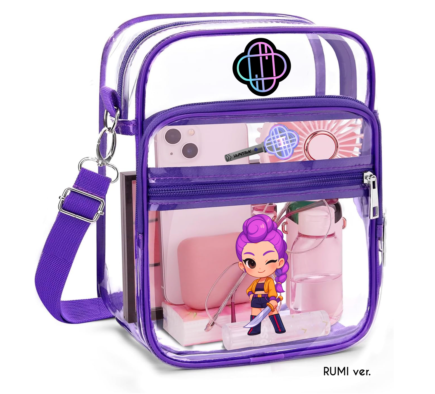Clear Concert Bag – Pop Star Squad (Black or Purple)
