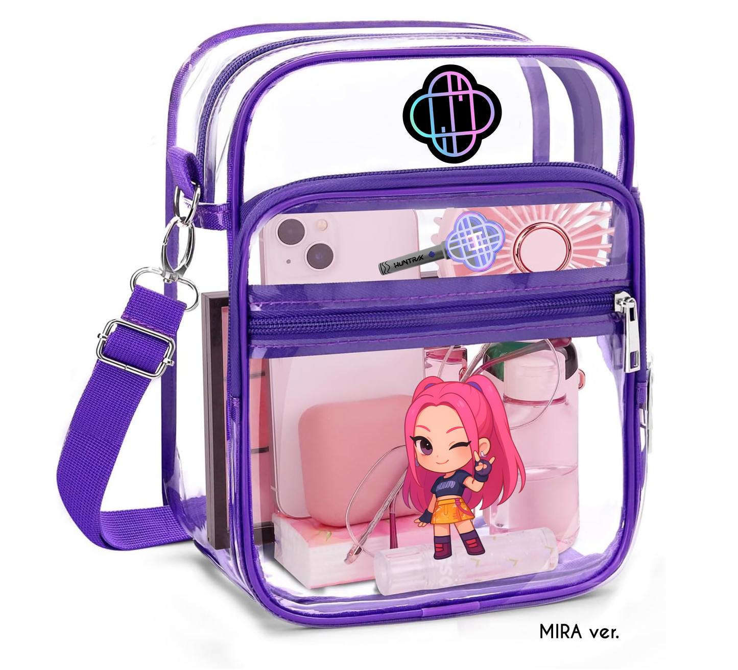 Clear Concert Bag – Pop Star Squad (Black or Purple)