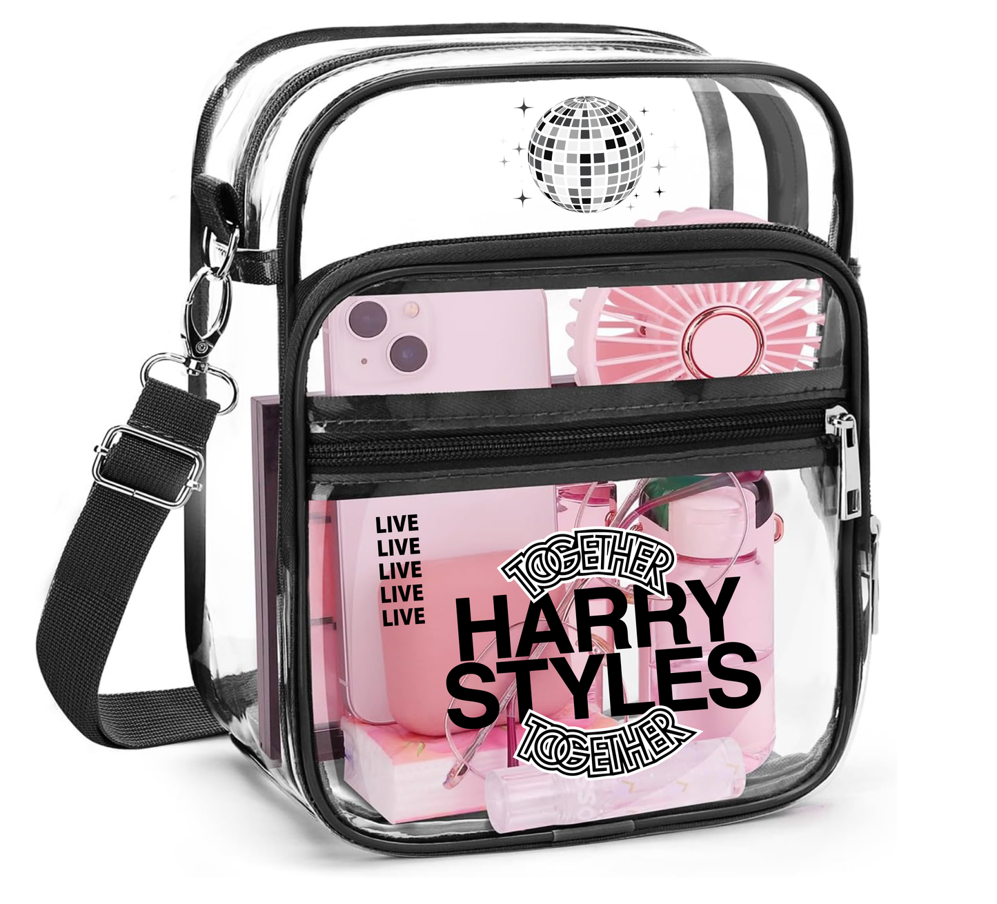 Clear Concert Crossbody Bag – Live Together Aesthetic