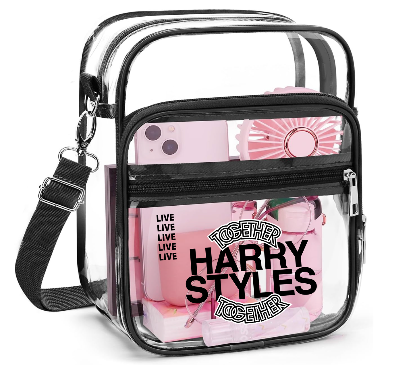Clear Concert Crossbody Bag – Live Together Aesthetic