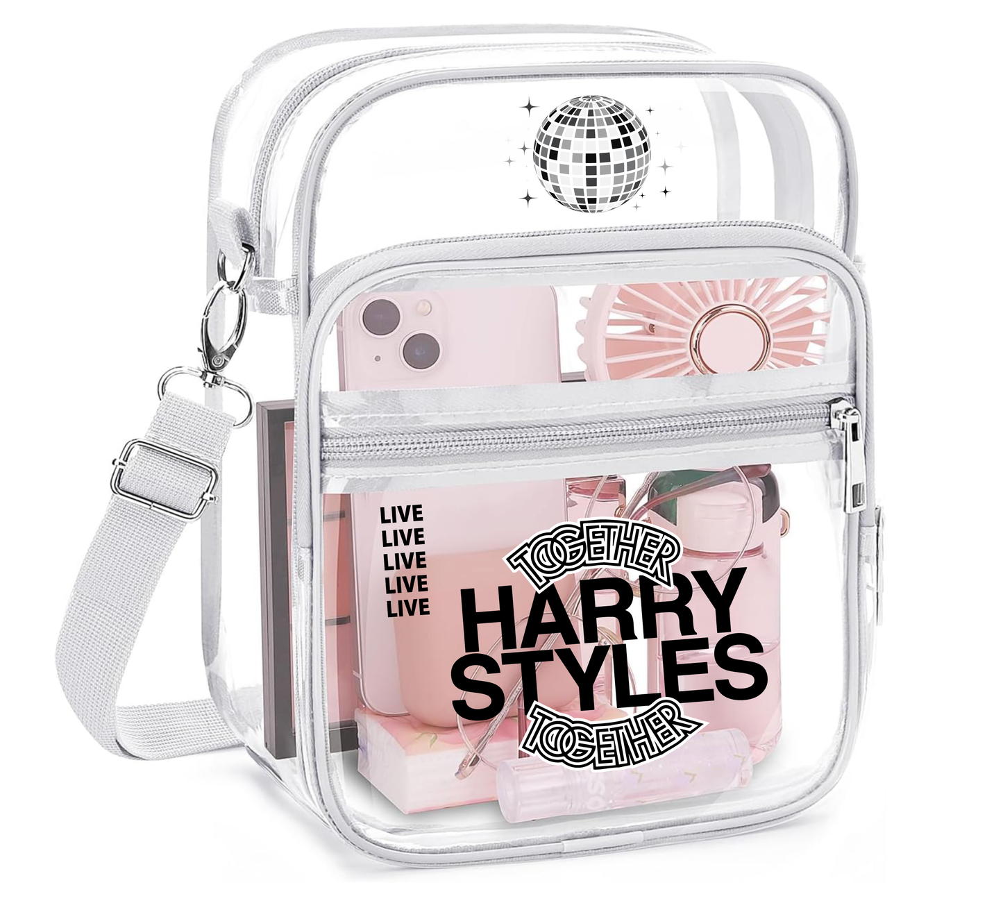 Clear Concert Crossbody Bag – Live Together Aesthetic