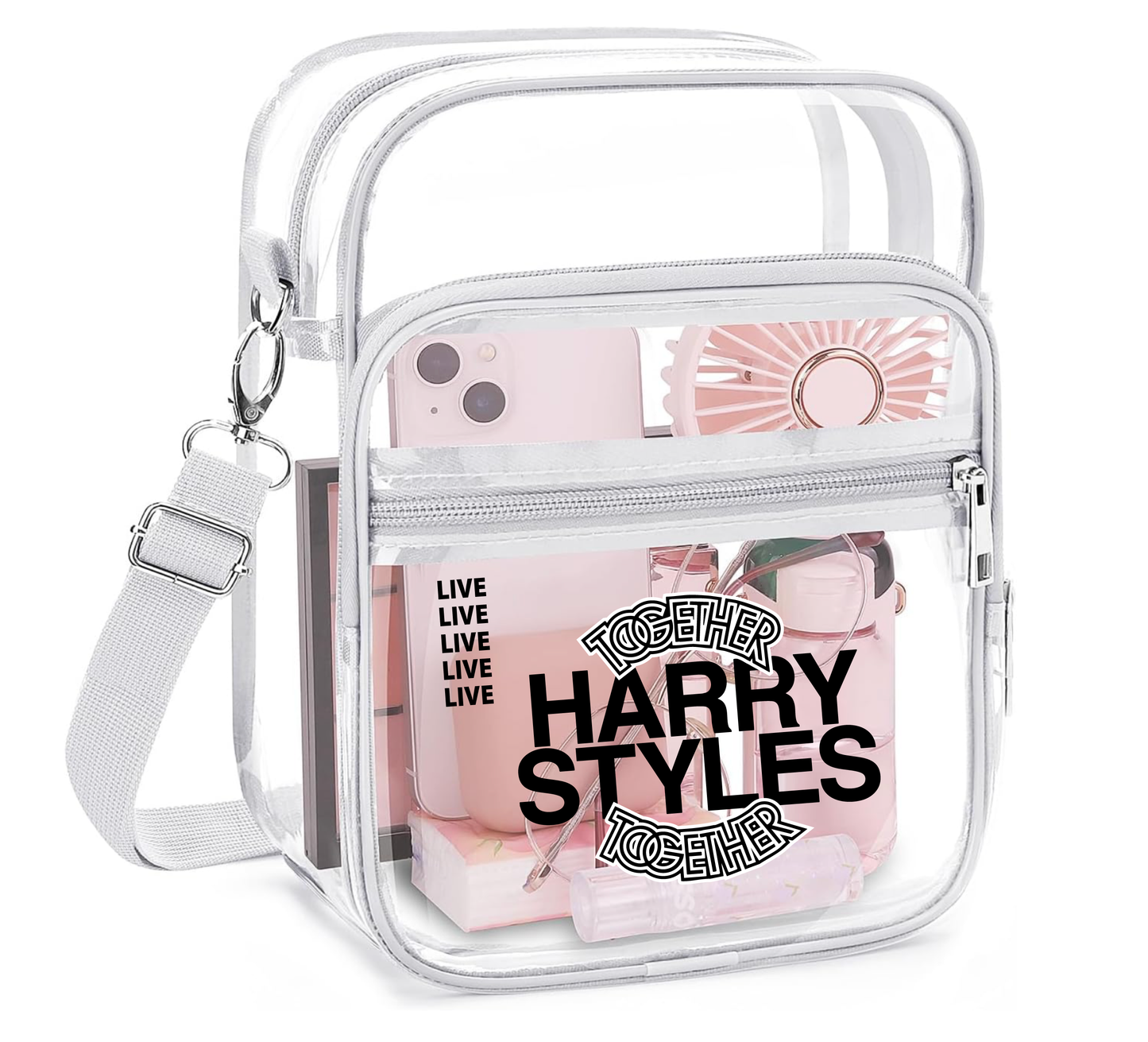 Clear Concert Crossbody Bag – Live Together Aesthetic