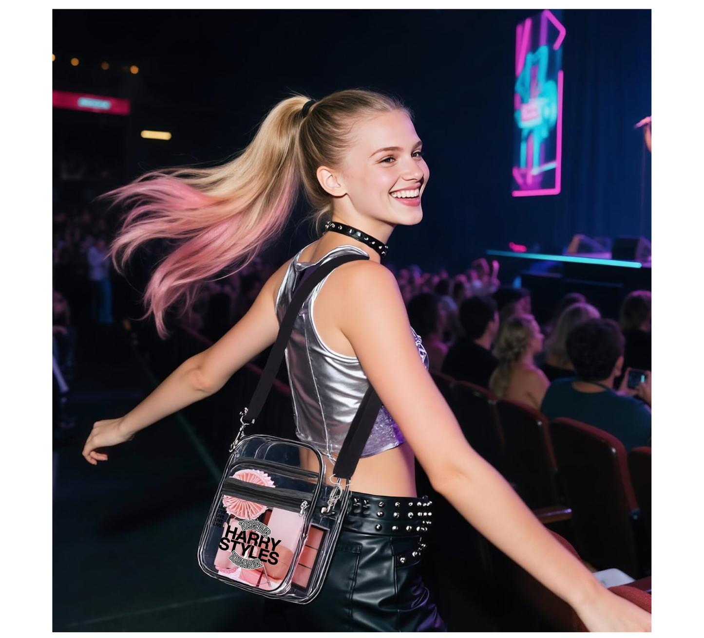 Clear Concert Crossbody Bag – Live Together Aesthetic