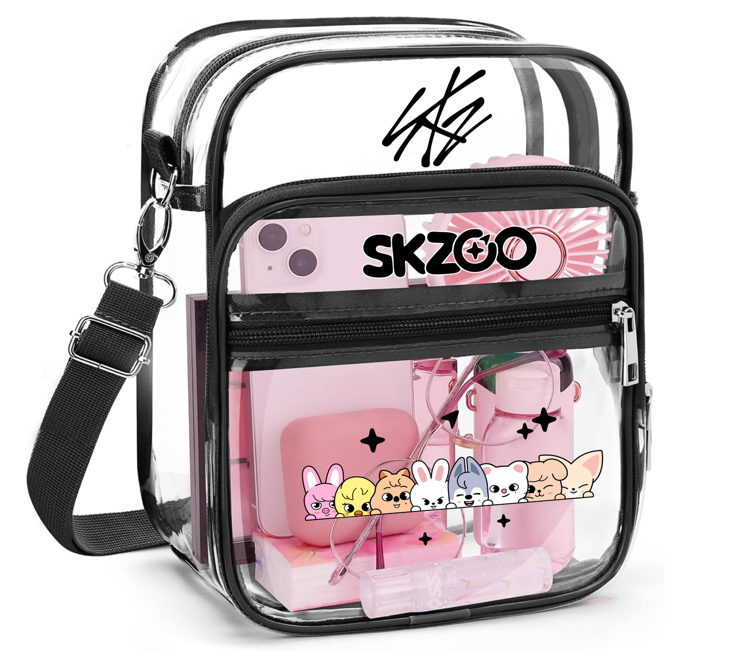K-Pop Inspired Clear Bag – Cute Character Style